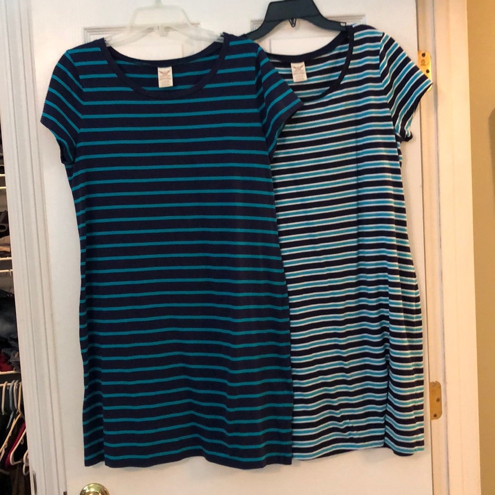 Two soft tee shirt dresses